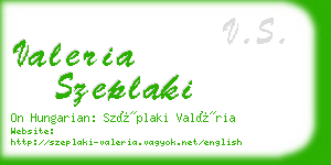 valeria szeplaki business card
